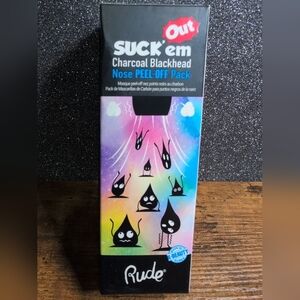 Rude Cosmetics Suck 'Em Out Charcoal Blackhead Nose Peel-Off Mask 1.69 Oz